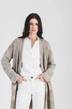 Manteau ethnique en maille