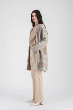Manteau ethnique en maille