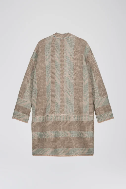 Manteau ethnique en maille