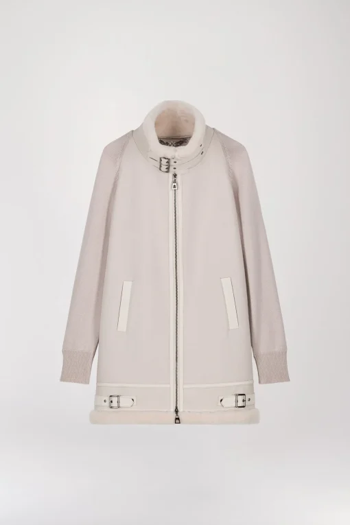 Manteau long aviateur beton