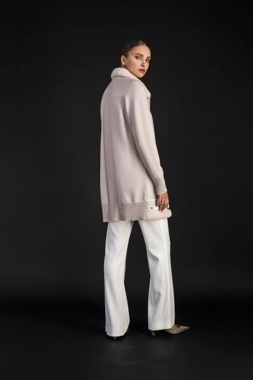 Manteau long aviateur beton