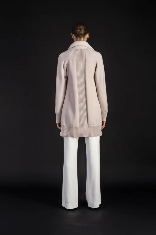 Manteau long aviateur beton