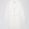Manteau long blanc cassé