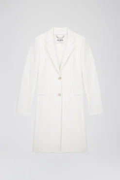Manteau long blanc cassé