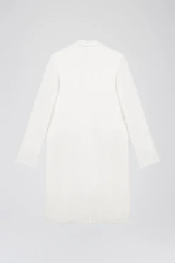 Manteau long blanc cassé