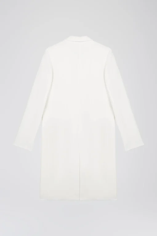 Manteau long blanc cassé