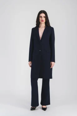 Manteau long marine