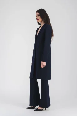 Manteau long marine