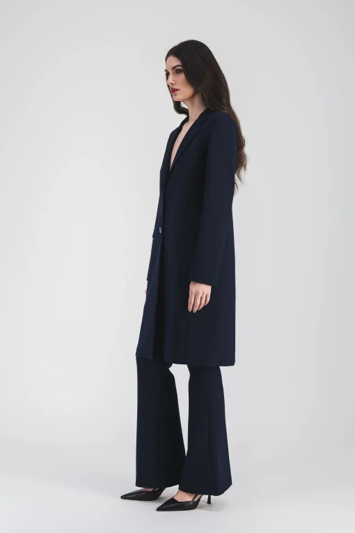 Manteau long marine