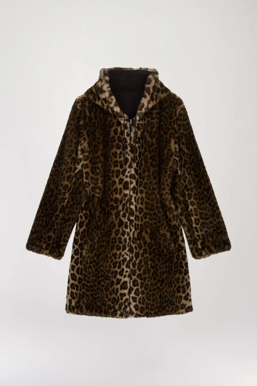 Manteau léopard reversible