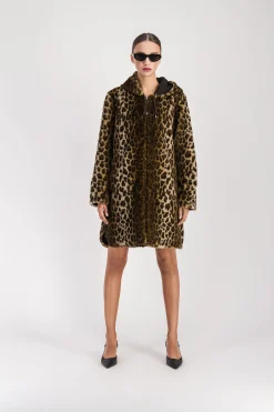 Manteau léopard reversible
