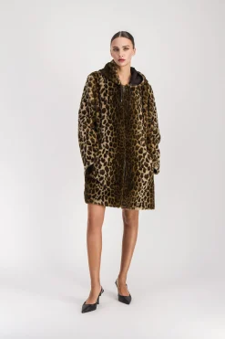 Manteau léopard reversible