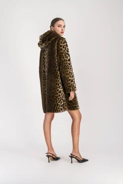 Manteau léopard reversible