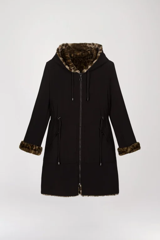 Manteau léopard reversible