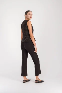 Pantalon à plis ebene