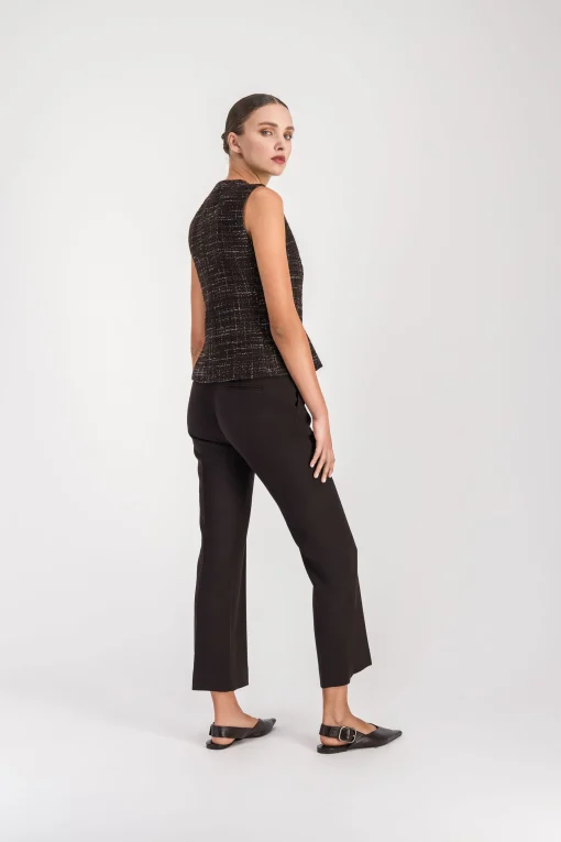 Pantalon à plis ebene