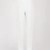 Pantalon à plis en lin blanc