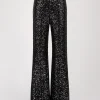 Pantalon à sequins noirs