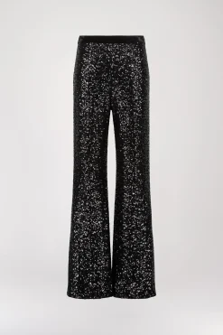 Pantalon à sequins noirs