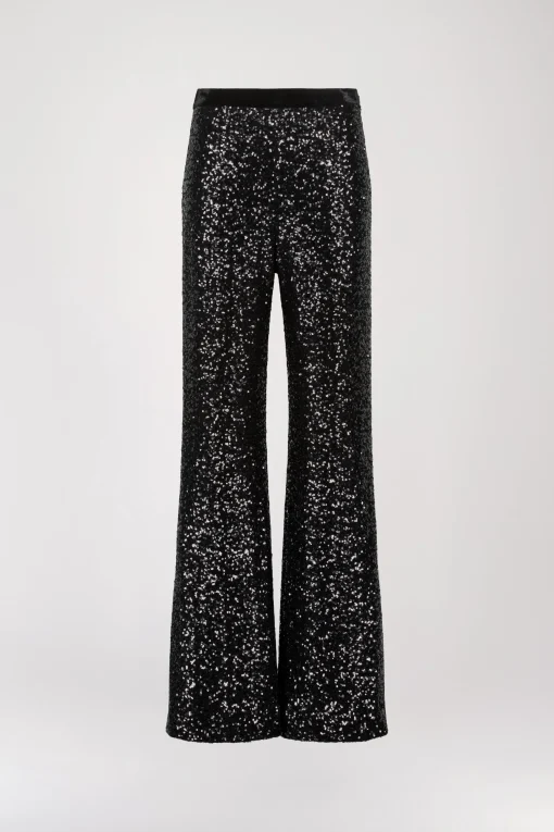 Pantalon à sequins noirs
