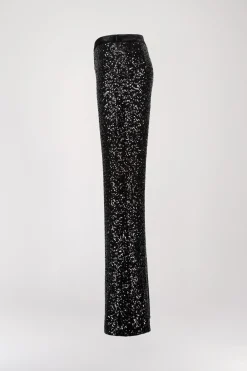 Pantalon à sequins noirs