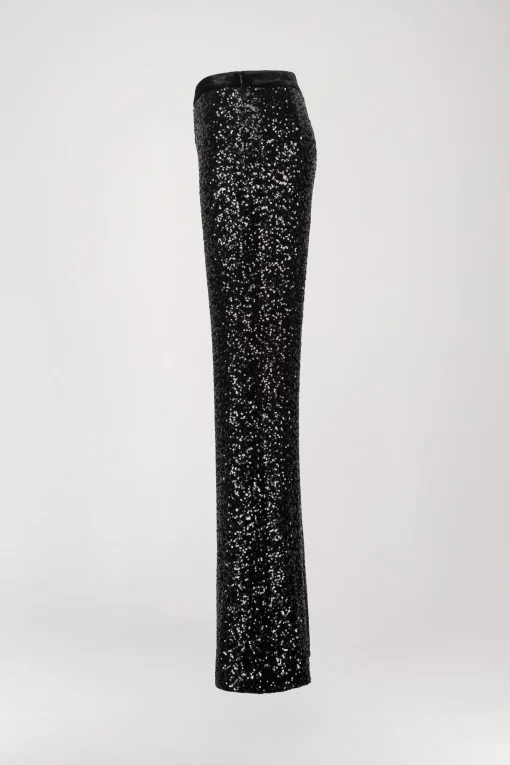 Pantalon à sequins noirs