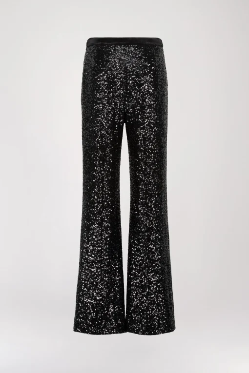 Pantalon à sequins noirs