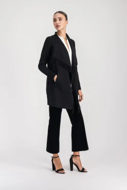 Pantalon court en velours noir