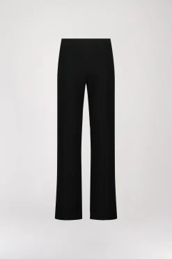 Pantalon droit à fentes noir