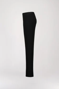 Pantalon droit à fentes noir