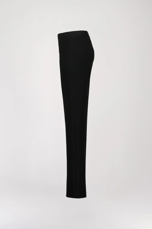 Pantalon droit à fentes noir