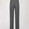 Pantalon droit à plis gris
