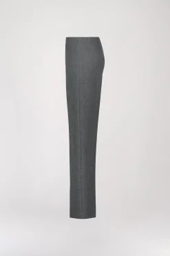 Pantalon droit à plis gris