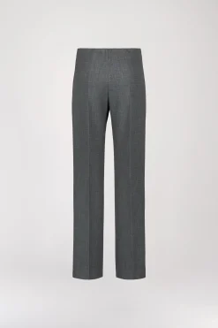 Pantalon droit à plis gris