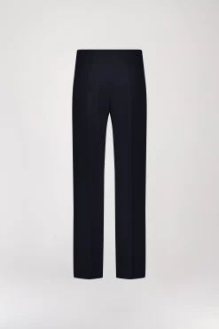 Pantalon droit à plis marine
