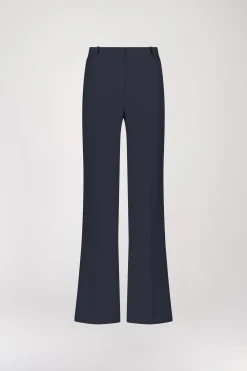 Pantalon droit fluide marine