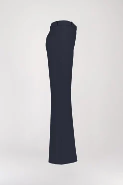 Pantalon droit fluide marine