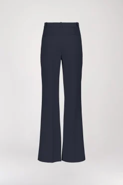 Pantalon droit fluide marine