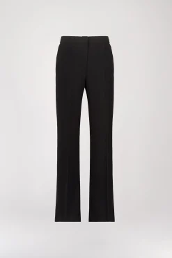 Pantalon Droit Noir avec Poches Italiennes