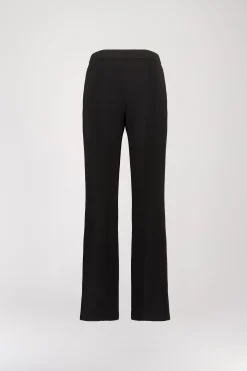 Pantalon Droit Noir avec Poches Italiennes