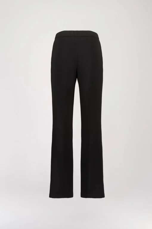 Pantalon Droit Noir avec Poches Italiennes