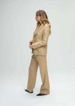 Pantalon en lin beige