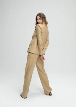 Pantalon en lin beige