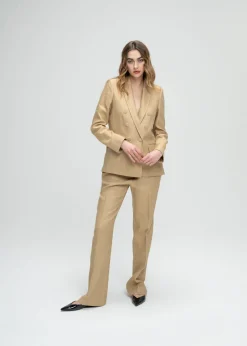 Pantalon en lin beige