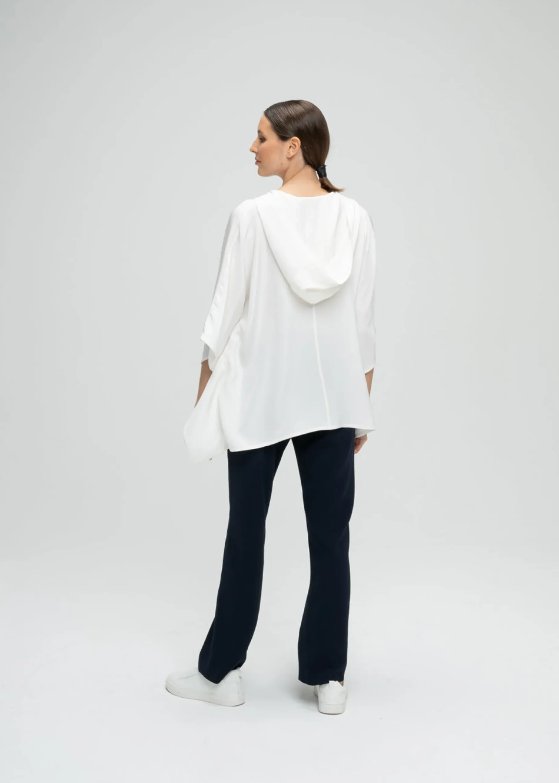 Pantalon fluide large marine