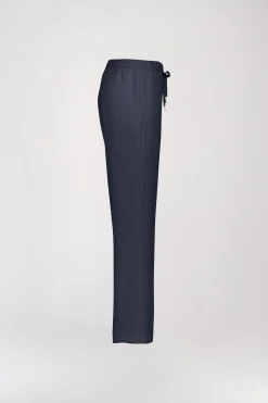 Pantalon fluide large marine