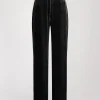 Pantalon large en velours noir