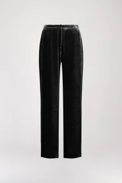 Pantalon large en velours noir