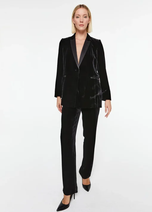 Pantalon large en velours noir