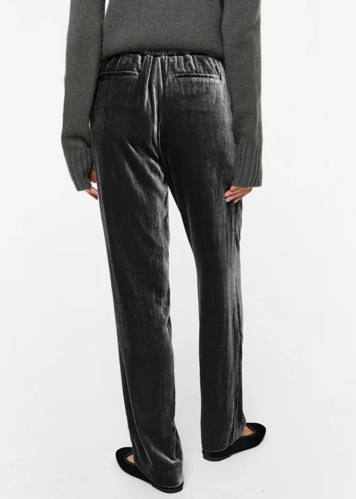 Pantalon large en velours marine
